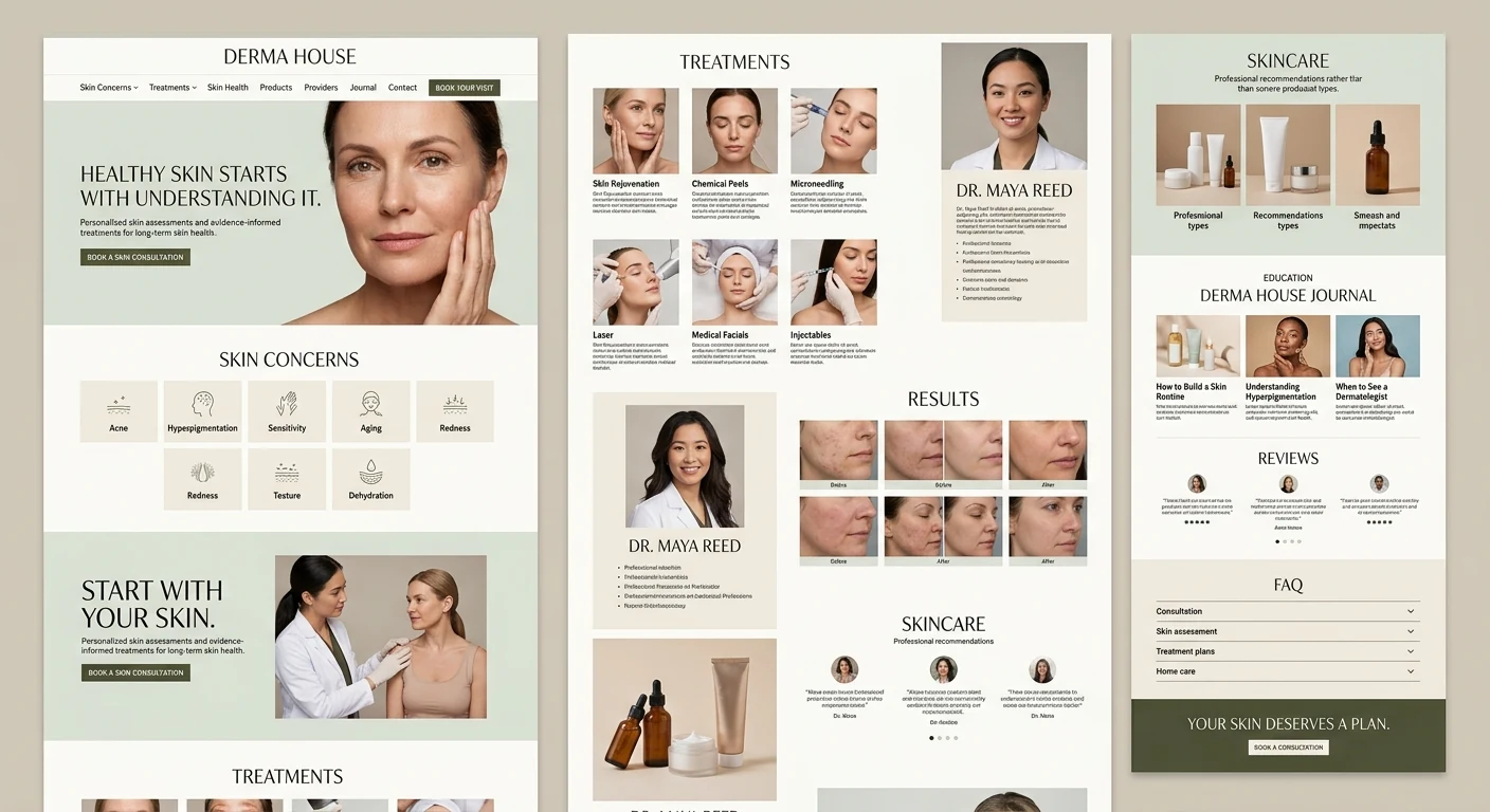 Dermatology Practice website project