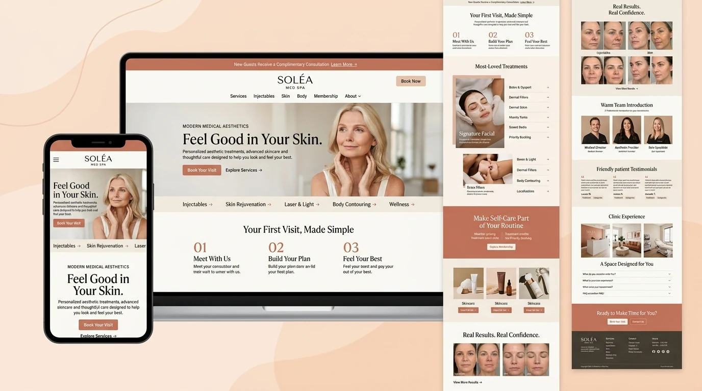 Med Spa Growth Platform website project