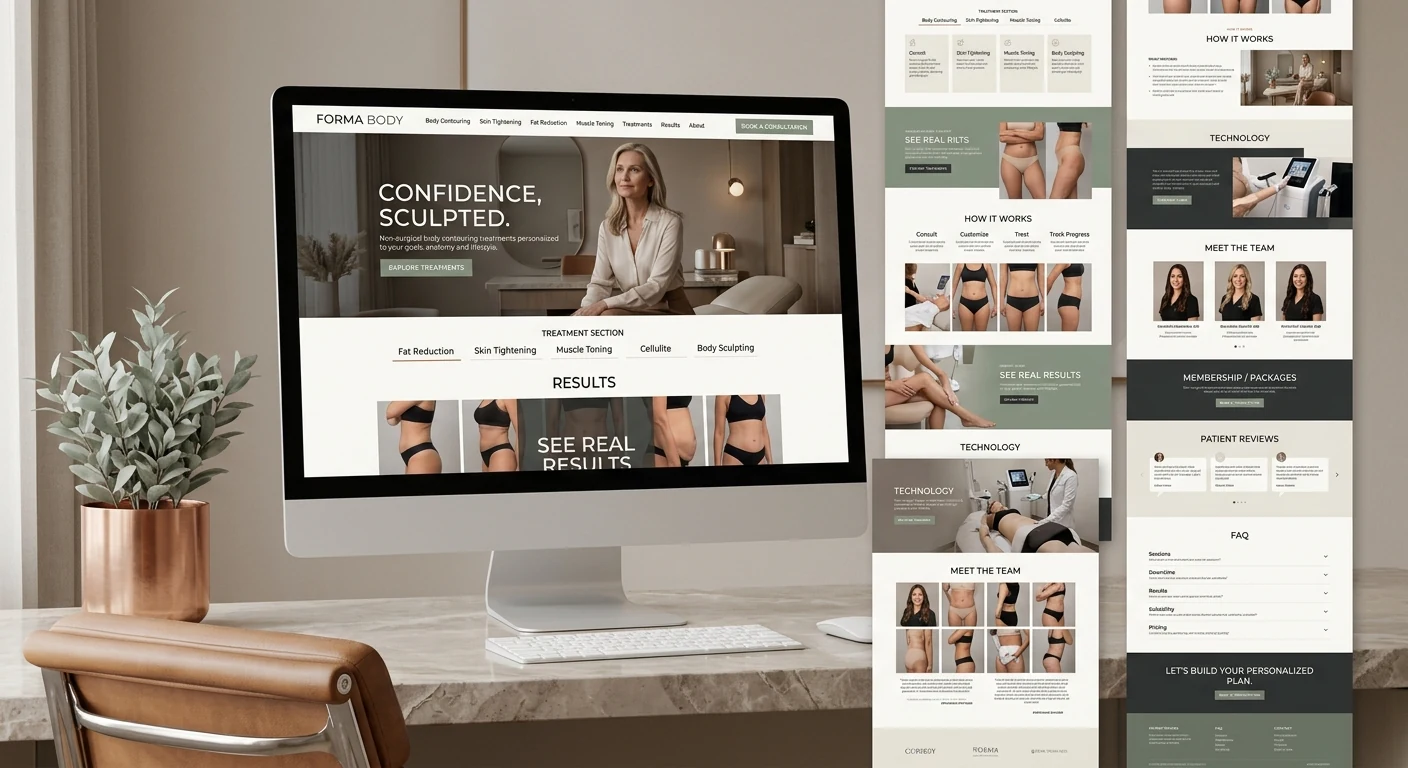 Sculpt Body Clinic website project